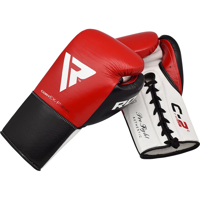 RDX GUANTES DE BOXEO C2 DE COMBATE APROBADOS POR LA BBBOFC (CUERO AUTENTICO) 10 Onzas - Imagen 2
