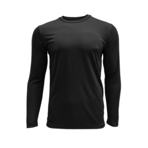 SUDADERA LICRA MANGA LARGA NEGRA