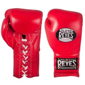 CLETO REYES GUANTE DE BOXEO SPARRING CUERO GENUINO DE CORDONES/ ROJO 12-18 ONZ