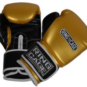 GUANTE DE BOXEO RING TO CAGE GUANTEO/SPARRING 16 ONZAS DORADO