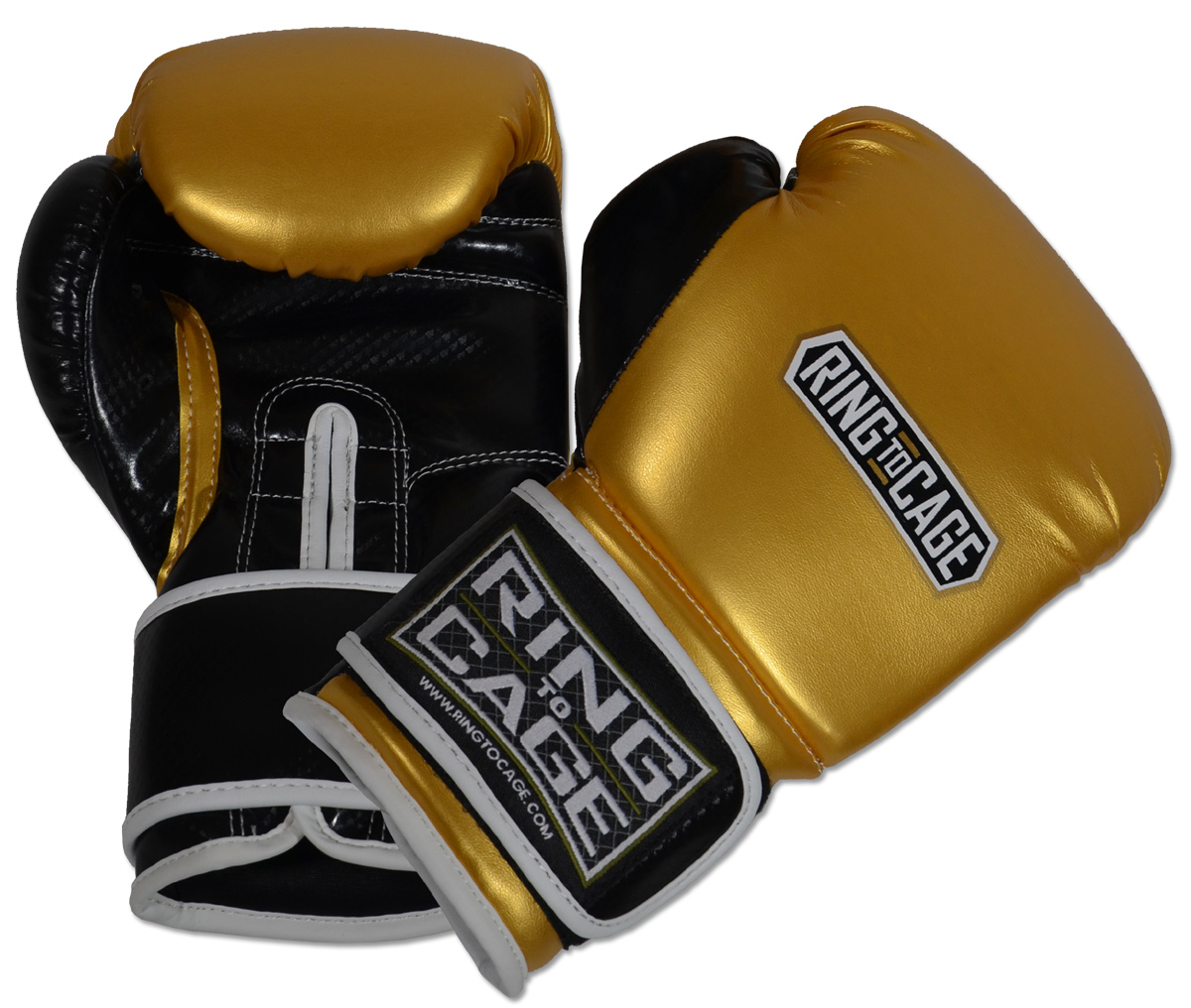 GUANTE DE BOXEO RING TO CAGE GUANTEO/SPARRING 16 ONZAS DORADO