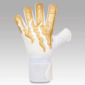 Buffon cerbero blanco dorado